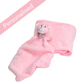 Personalised Baby Blanket & Comforter - Pink image